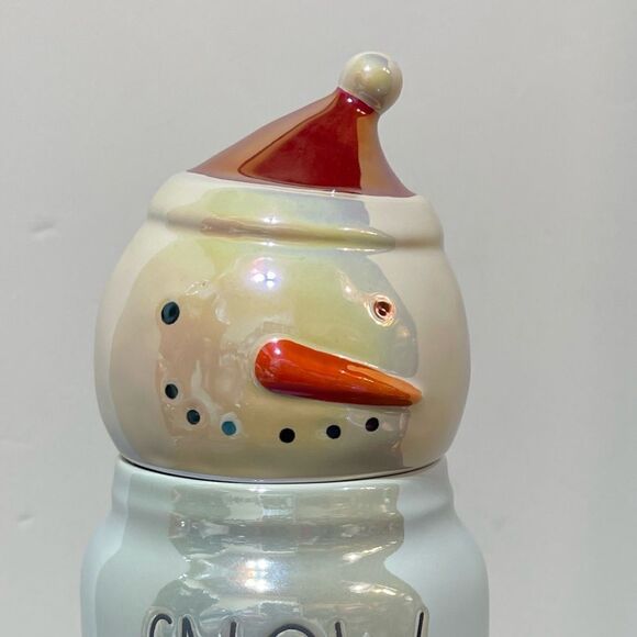 Rae Dunn Snow Day Snowman Canister with Removable Top NWT - Picture 6 of 10
